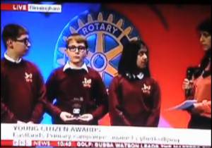 Screen shot from News 24 half hour broadcast from the BIRMINGHAM Conference